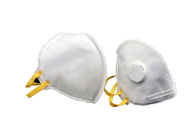 ماسک گرد و غبار قابل تنفس سفید FFP2V N95 / ماسک یکبار مصرف N95 برای مصارف راحت تامین کننده