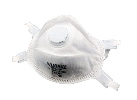 ماسک تنفس دریچه ای با رنگ سفید ، دستگاه تنفس N95 با دریچه بازدم تامین کننده
