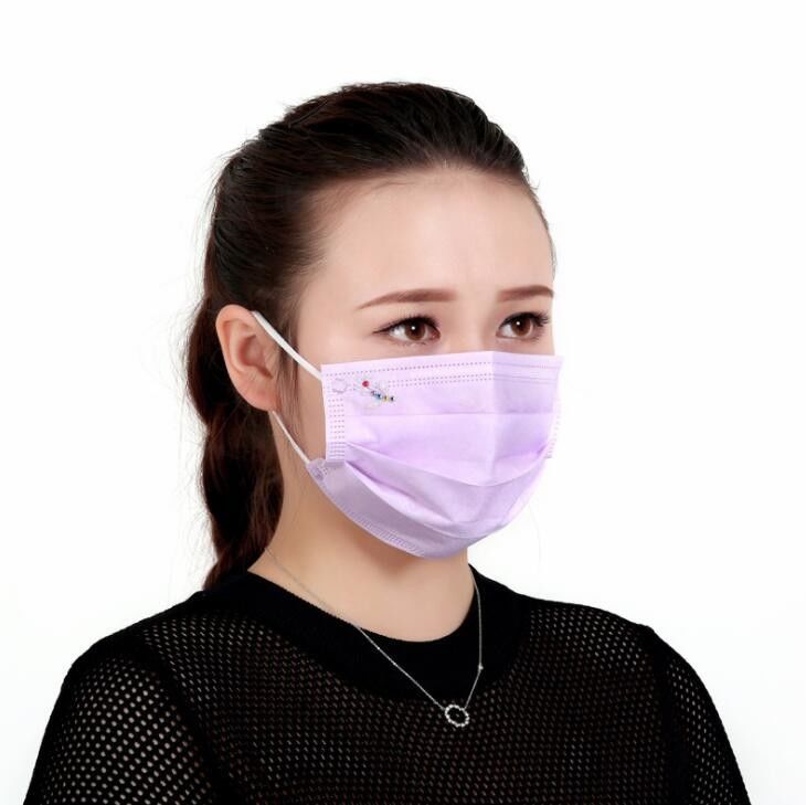 ماسک ضد حلقوی یکبار مصرف گوش حلقوی رنگ صورتی ضد گرد و غبار 65 Gsm برای محافظت از صورت تامین کننده