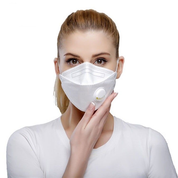 ماسک گرد و غبار قابل تنفس سفید FFP2V N95 / ماسک یکبار مصرف N95 برای مصارف راحت تامین کننده